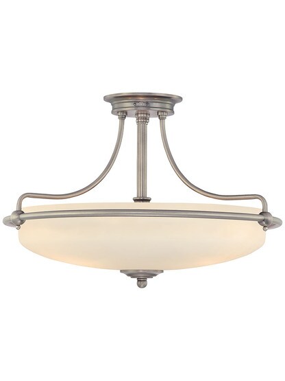 Griffin 4-Light Semi-Flush Mount Ceiling Light in Antique Nickel.